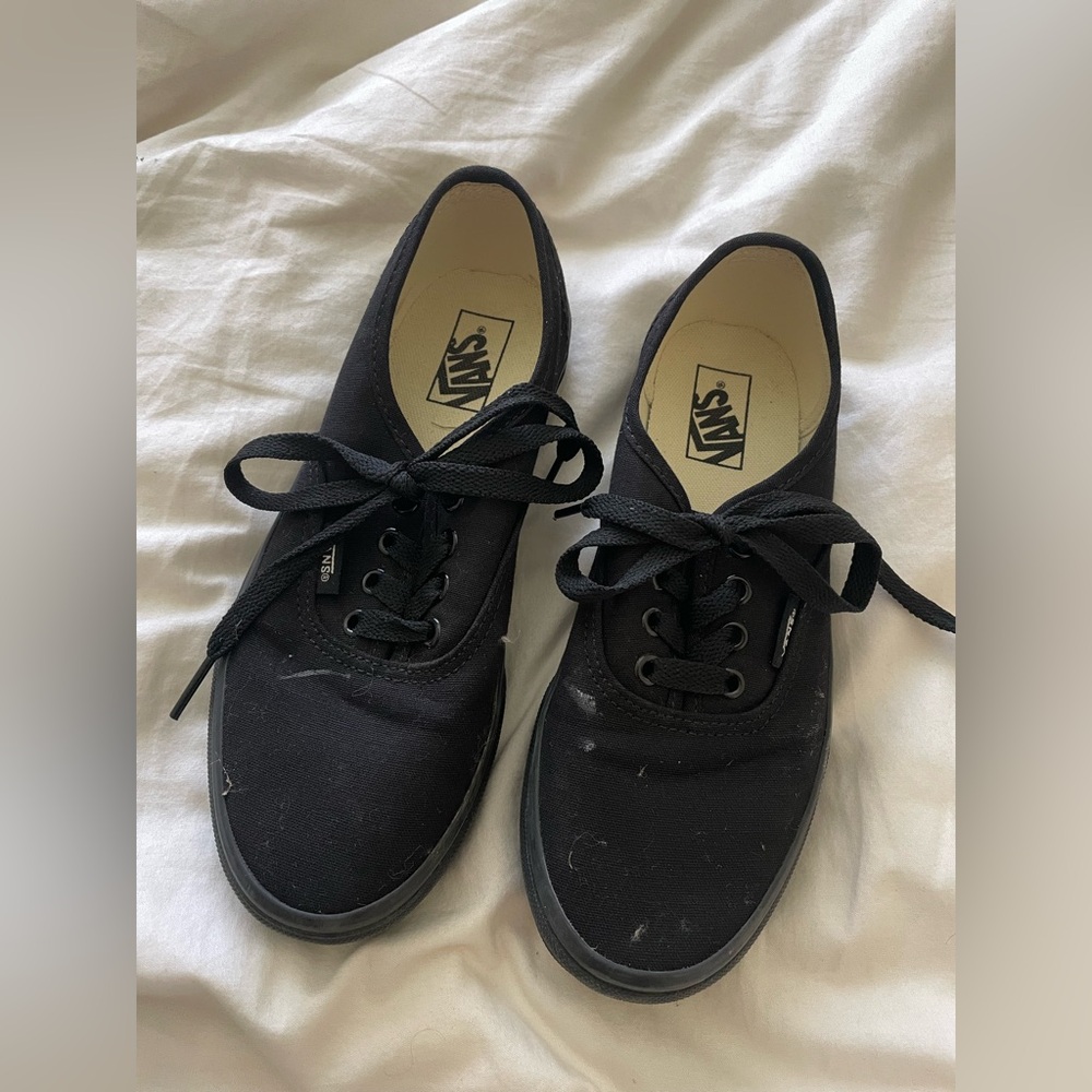 Kids Black Vans Size 3